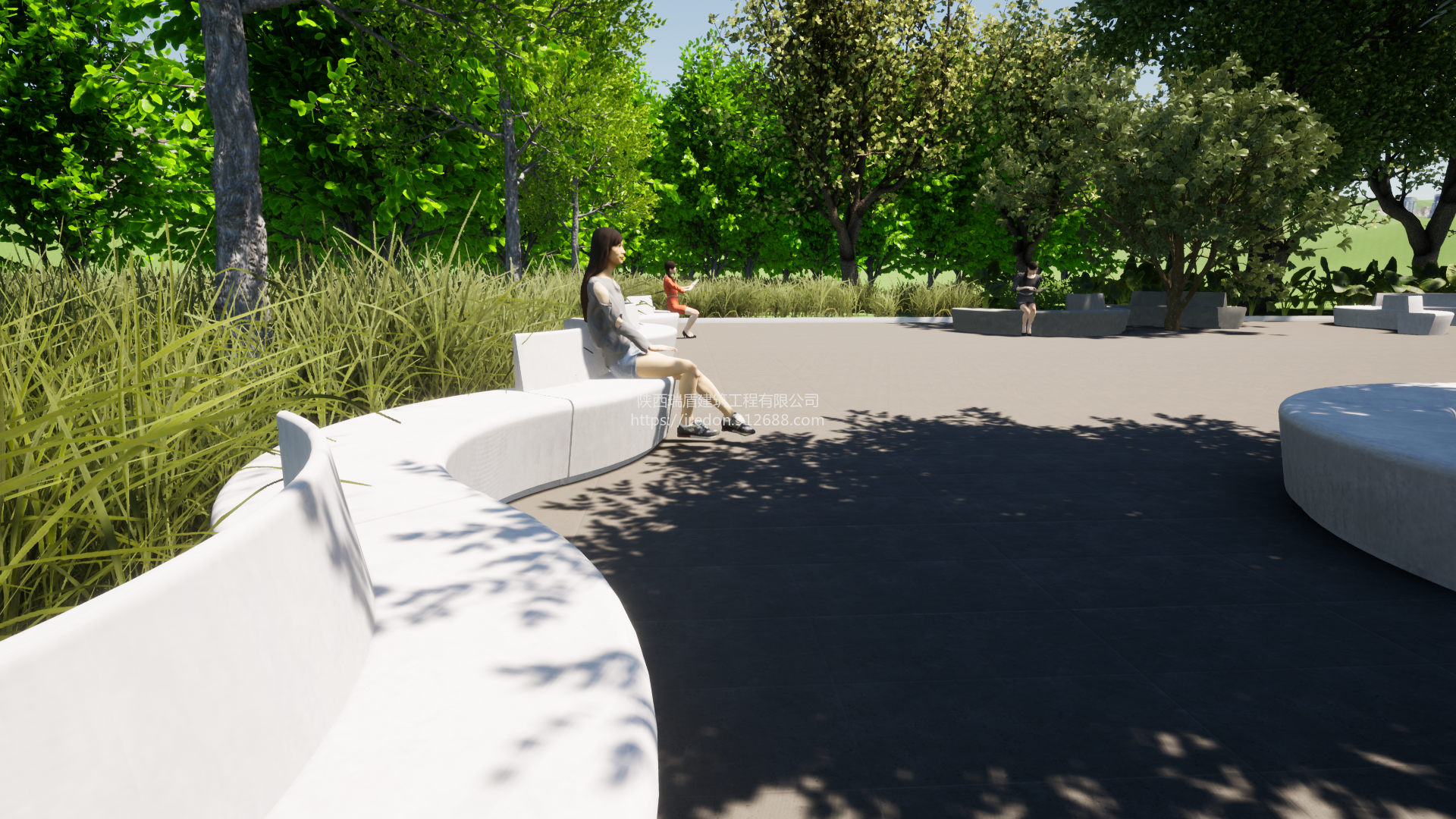 IREDON城市广场清水混凝土制品各种预制混凝土坐凳树池花坛  预制清水混凝土